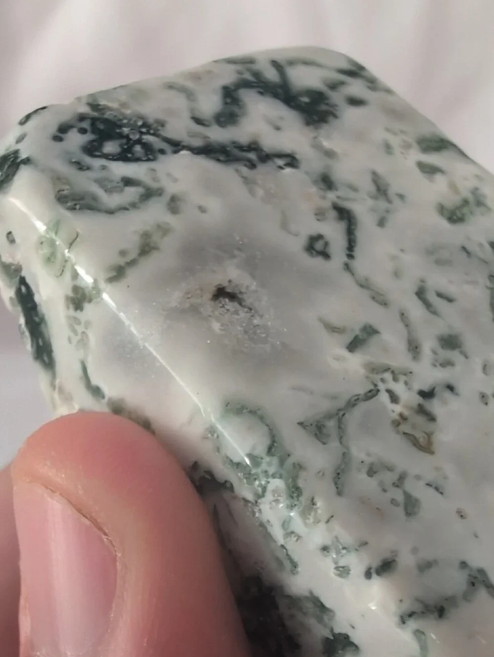 Moss Agate Asymmetric Block